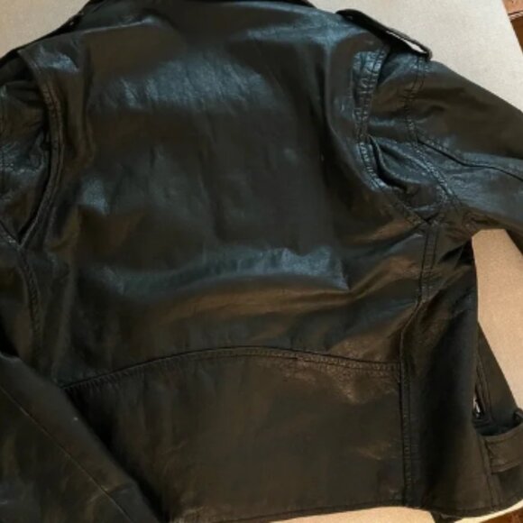 Xelement Motorcycle Black Leather Biker Jacket - Picture 2 of 3